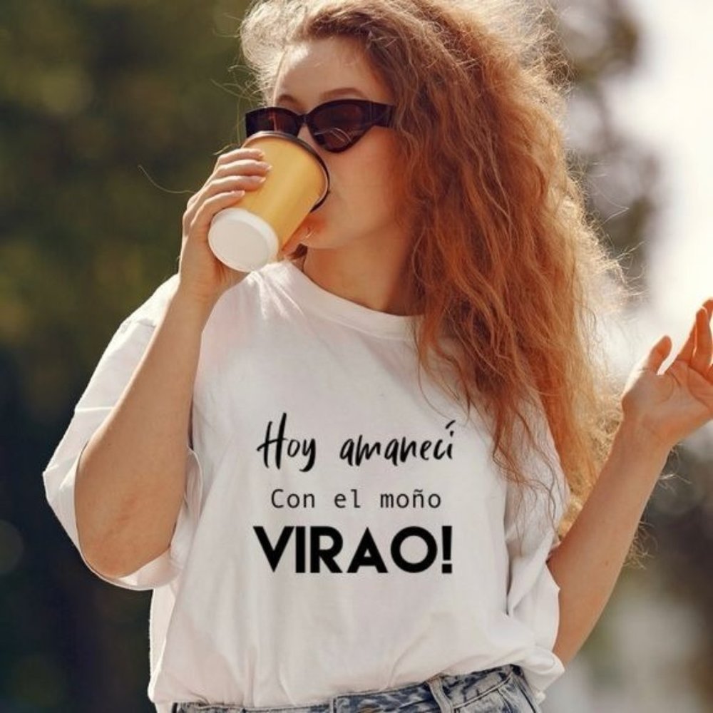 New T-shirt for women with beautiful design, Size S, Color white, 100% cotton.